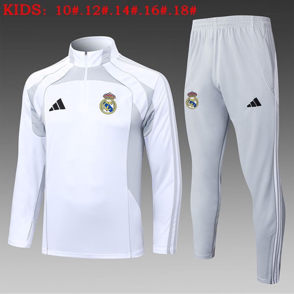 Ninos Sudadera De Training Real Madrid 2025/26 Blanco 6